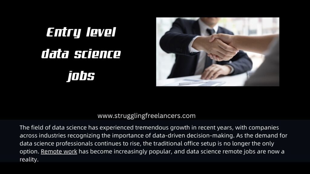 Entry level data science jobs